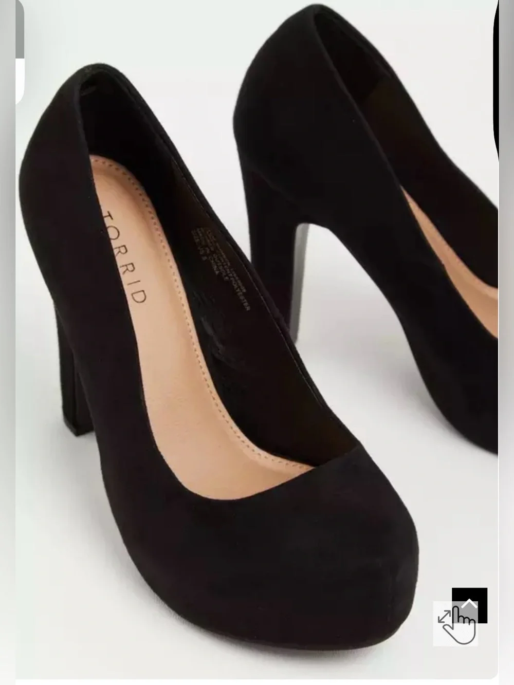 Torrid Black Platform High Heel Pumps Shoes size 9WW